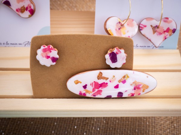 Puces d'oreilles fête des mères - Miladora Créations