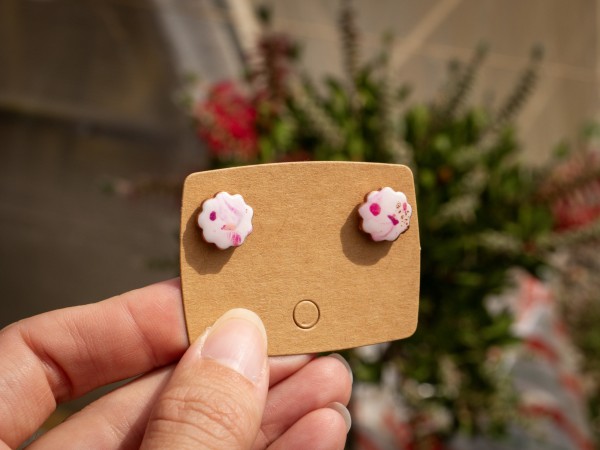 Puces d'oreilles fête des mères - Miladora Créations