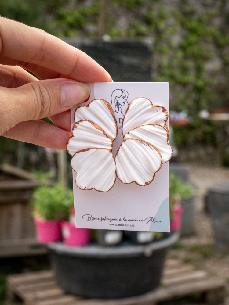 Boucles d'oreilles Gardenia - Miladora Créations
