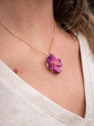 Puce d'oreilles Violette - Miladora Créations