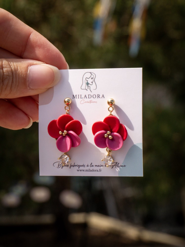 Boucles d'oreilles Scarlett - Miladora Créations