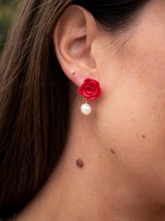 Boucles d'oreilles Carmen Perle - Miladora Créations