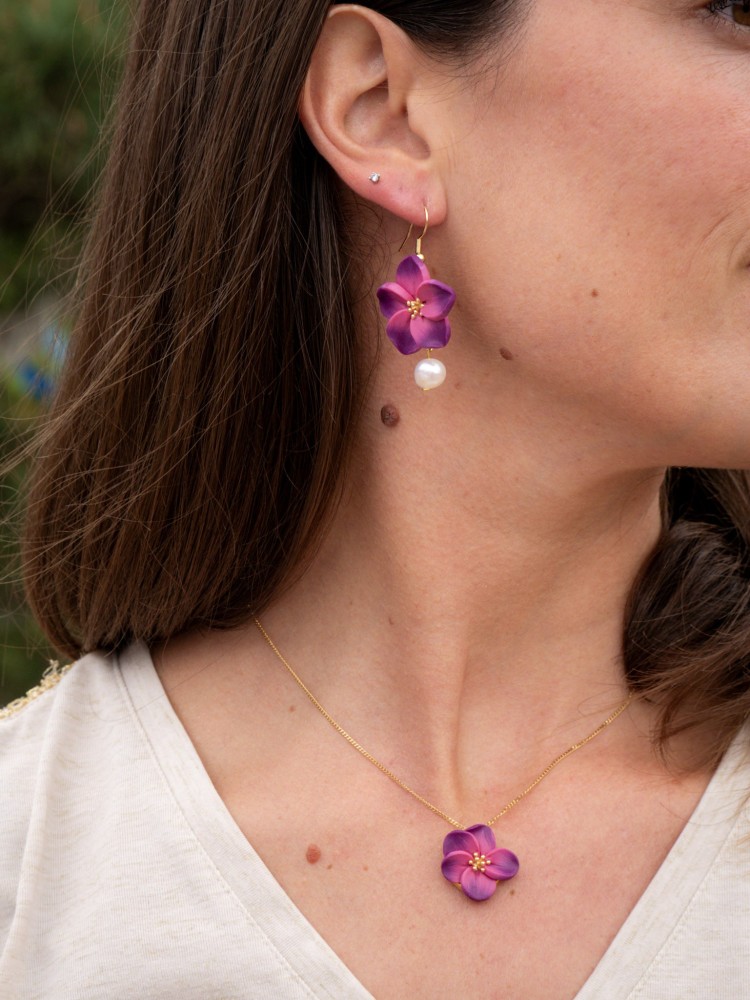 Boucles d'oreilles Maui Perle - Miladora Créations