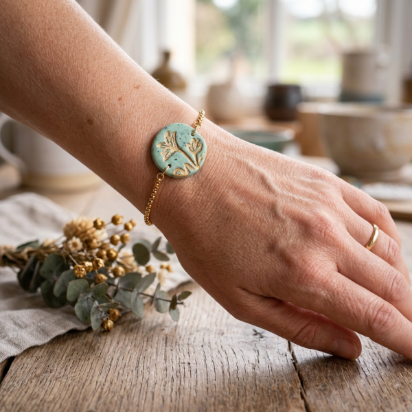 Bracelet Granit vert - Miladora Créations