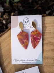 Boucles d'oreilles Padma - Miladora Créations - Bijoux en argile polymère et acier inoxydable