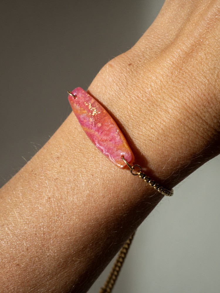 Bracelet Indira - Miladora Créations - Bijoux en argile polymère et acier inoxydable