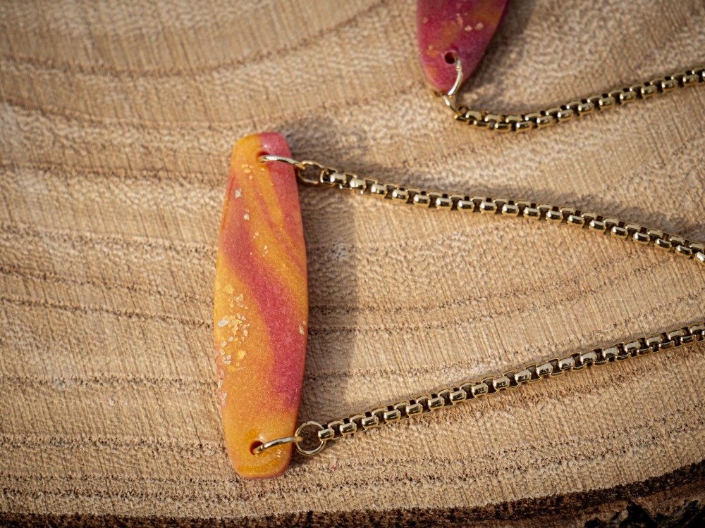 Bracelet Indira - Miladora Créations - Bijoux en argile polymère et acier inoxydable