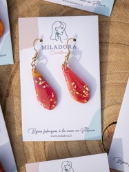Boucles d'oreilles Mira - Miladora Créations - Bijoux en argile polymère et acier inoxydable