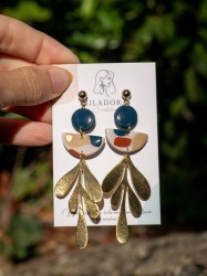 Boucles d'oreilles Garance - Miladora Créations - Bijoux en argile polymère et acier inoxydable