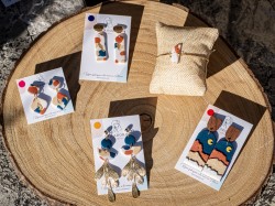 Boucles d'oreilles Albana - Miladora Créations - Bijoux en argile polymère et acier inoxydable