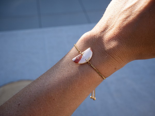 Bracelet Céleste - Miladora Créations - Bijoux en argile polymère et acier inoxydable