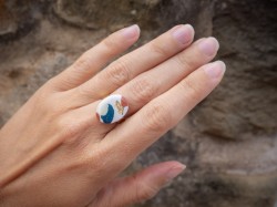 Bague Eira - Miladora Créations - Bijoux en argile polymère et acier inoxydable