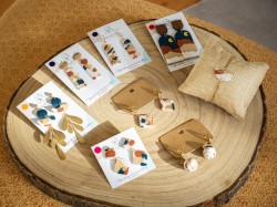 Collier Céleste - Miladora Créations - Bijoux en argile polymère et acier inoxydable