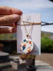 Collier Célestine - Miladora Créations - Bijoux en argile polymère et acier inoxydable