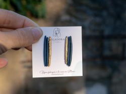 Boucles d'oreilles Lueurs - Miladora Créations - Bijoux en argile polymère et acier inoxydable