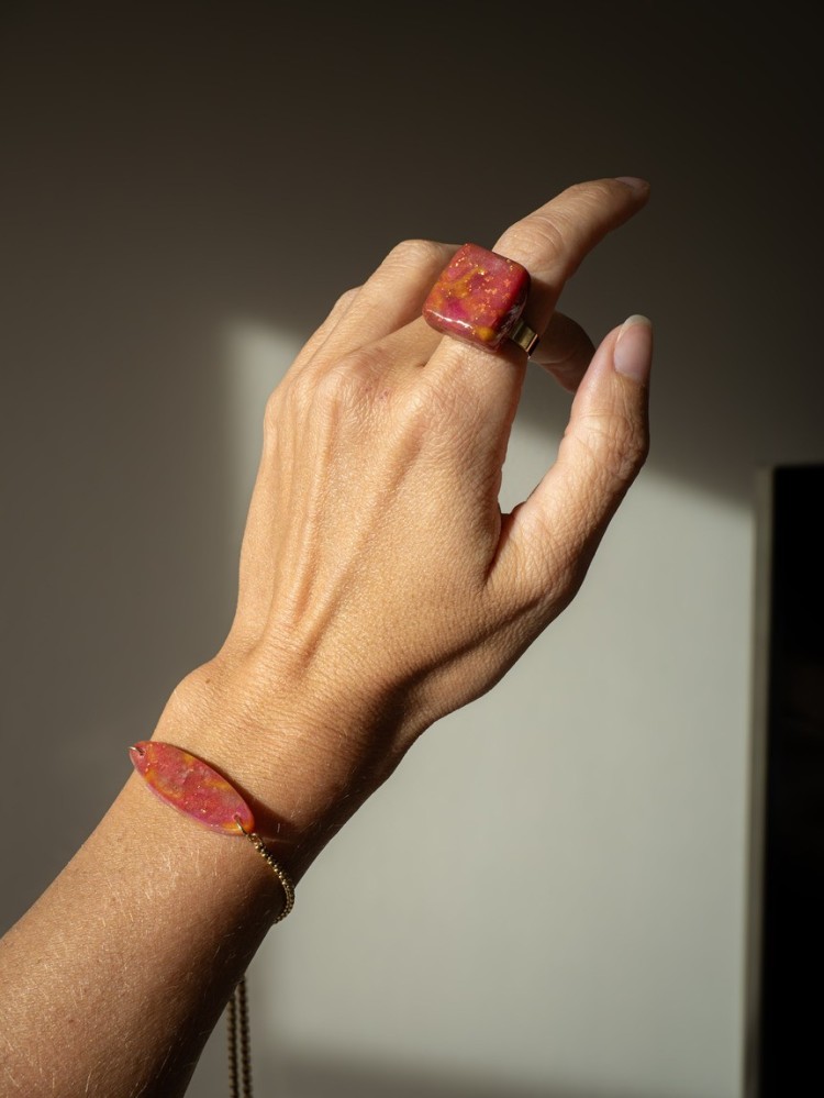 Bracelet Sona - Miladora Créations - Bijoux en argile polymère et acier inoxydable
