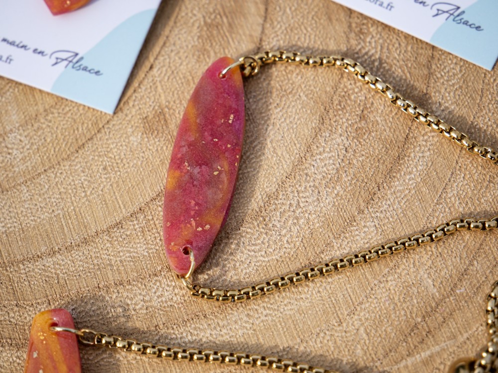 Bracelet Sona - Miladora Créations - Bijoux en argile polymère et acier inoxydable