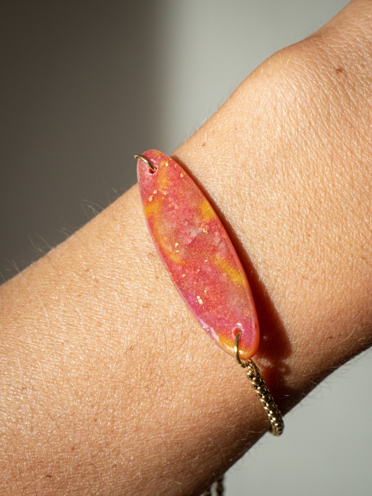 Bracelet Sona - Miladora Créations - Bijoux en argile polymère et acier inoxydable