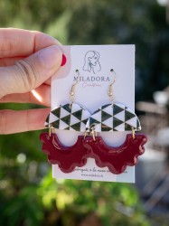 Boucles d'oreilles Oracles - Miladora Créations - Bijoux en argile polymère et acier inoxydable