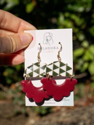Boucles d'oreilles Oracles - Miladora Créations - Bijoux en argile polymère et acier inoxydable