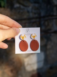 Boucles d'oreilles Lucioles - Miladora Créations - Bijoux en argile polymère et acier inoxydable