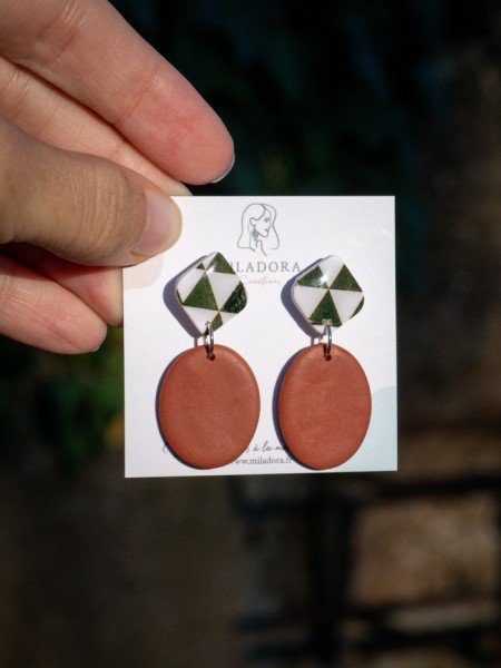Boucles d'oreilles Lucioles - Miladora Créations - Bijoux en argile polymère et acier inoxydable