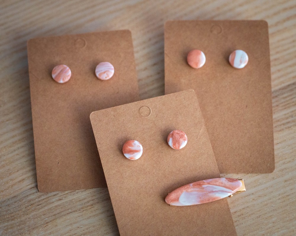Puces d'oreilles Lola Rose - Miladora Créations