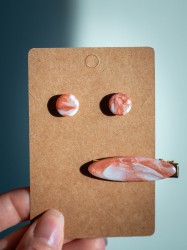 Puces d'oreilles Lola Rose - Miladora Créations