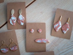 Puces d'oreilles Lola Rose - Miladora Créations