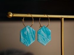 Boucles d'oreilles Précieuses Turquoise - Miladora Créations