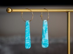 Boucles d'oreilles Précieuses Turquoise - Miladora Créations