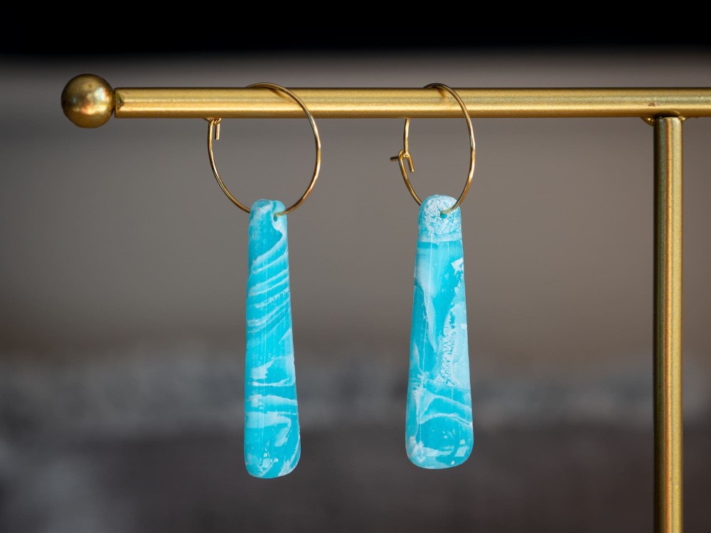 Boucles d'oreilles Précieuses Turquoise - Miladora Créations