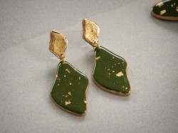 Boucles d'oreilles feuilles Jardin d'automne - Miladora Créations