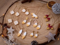 Boucles d'oreilles Calisson blanc - Miladora Créations