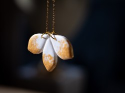 Collier Noël Calissons blanc- Miladora Créations