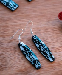 Boucles d'oreilles Noël Forêt Noire - Miladora Créations