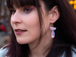 Boucles d'oreilles Alison - Miladora Créations - Bijoux en argile polymère et acier inoxydable