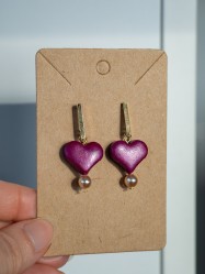 Boucles d'oreilles Camilla violet - Miladora Créations