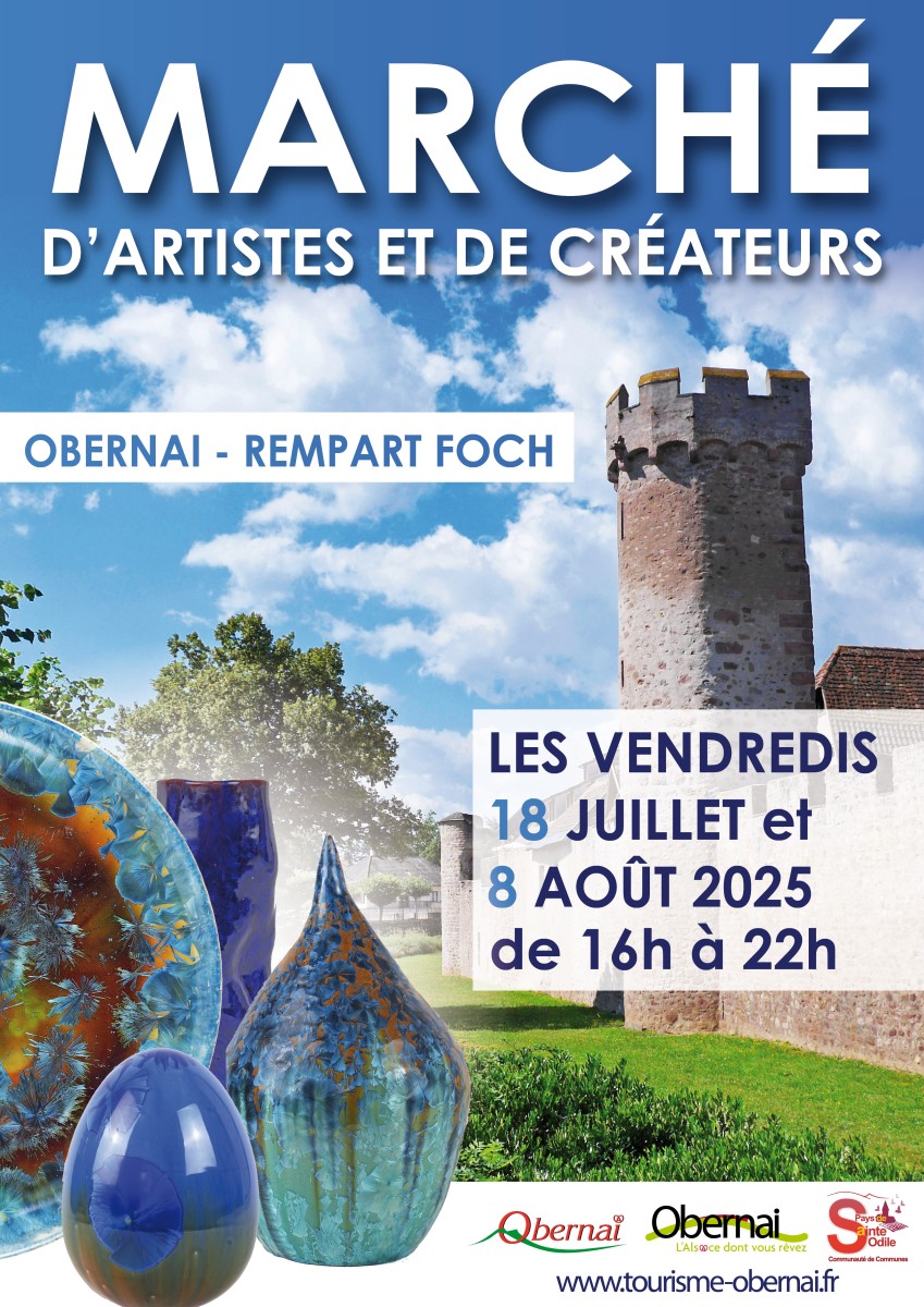 Marché d'artistes et de créateurs à Obernai